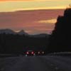 zachód słońca autostrada